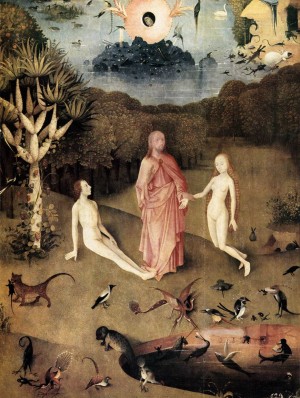 Triptych of Garden of Earthly Delights Left panel detail